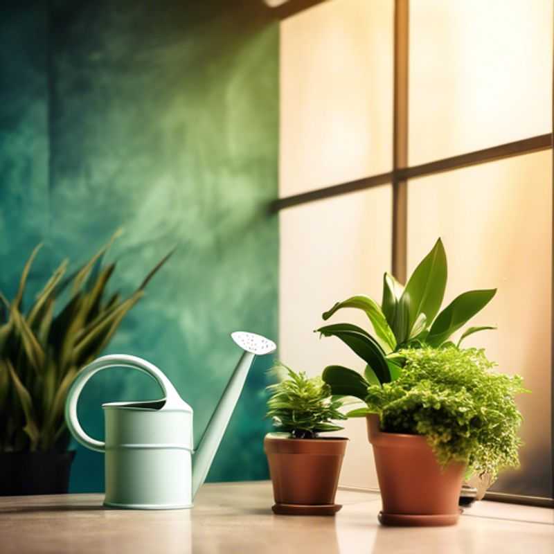 A small watering can designed for indoor plants.